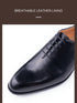 Men's Leather Casual Oxford Shoes Comfortable Lace-Up Business Footwear
